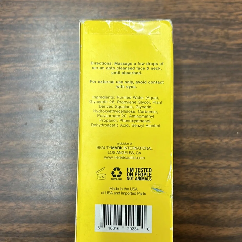 New, Here Beautiful Glow Serum with Squalane for Renewing and Balancing - 2 oz - Picture 4 of 5